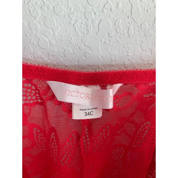 Victoria’s Secret Red Lace Slip Top Y2K 2000s 34C - Picture 4 of 6